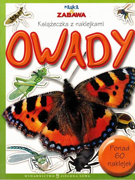 Książeczka z naklejkami Owady Zielona Sowa
