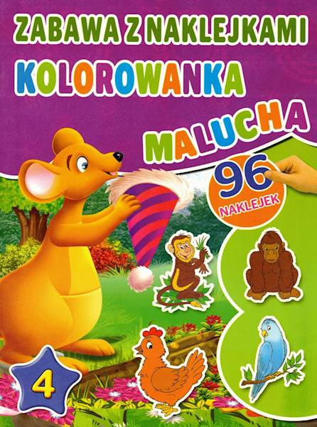 Zabawa z naklejkami Kolorowanka malucha część 4