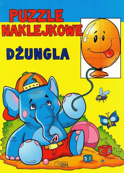Książeczka puzzle naklejkowe Dżungla SBM