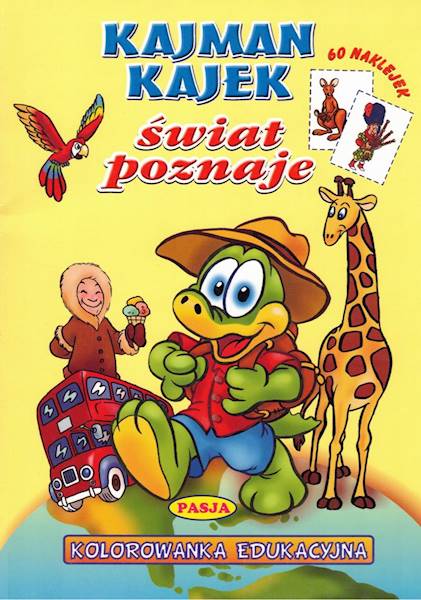 Kolorowanka edukacyjna Kajman Kajtek świat poznaje