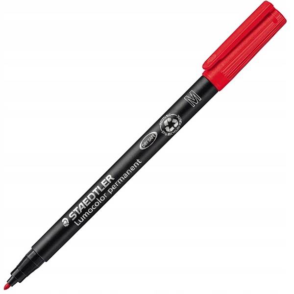 Foliopis STAEDTLER Lumicolor permanent M czerwony