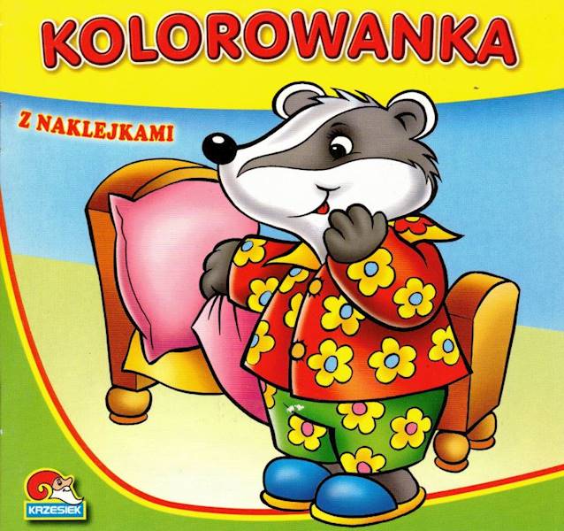 Kolorowanka z naklejkami Borsuk Krzysiek