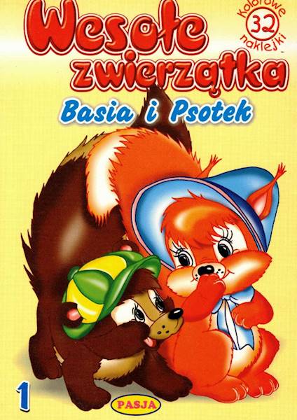 Malowanka Wesołe zwierzątka Basia i Psotek 1 Pasja