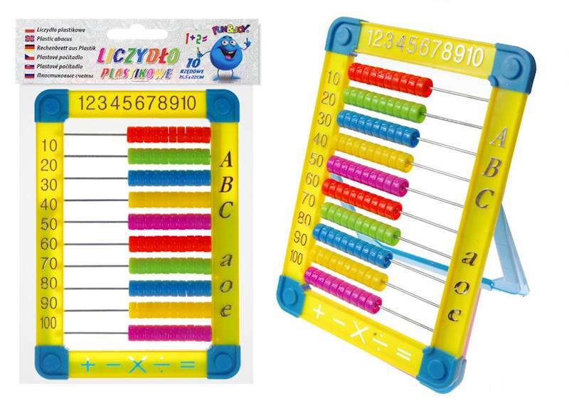 Liczydło plastikowe 10-rzędowe Fun&Joy żółte