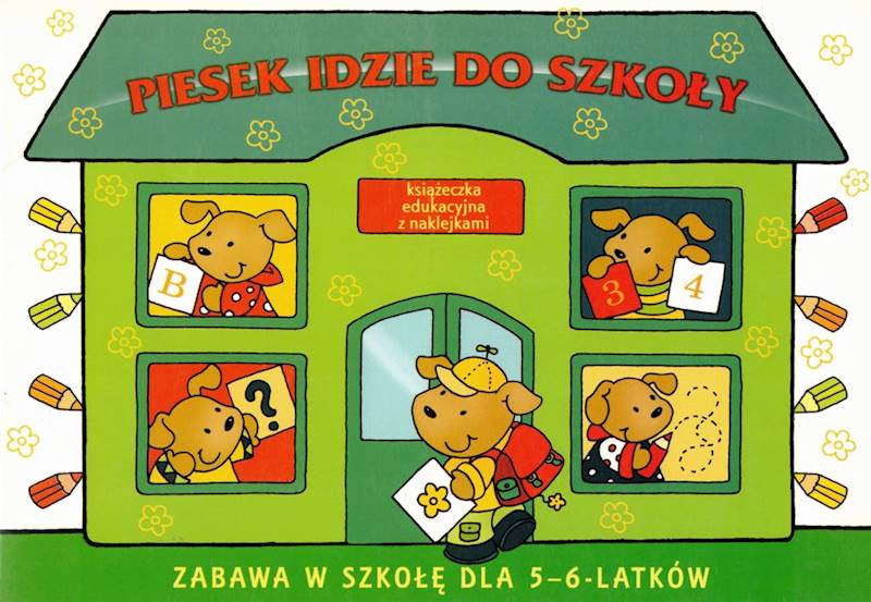 Zabawa w szkołę. Piesek idzie do szkoły Skrzat