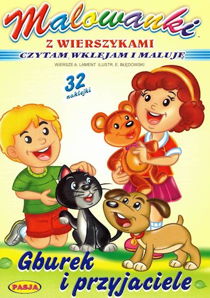Malowanki z wierszykami - Gburek i przyjaciele
