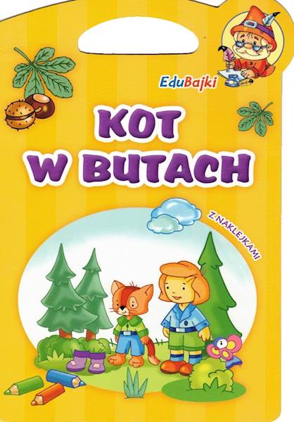 Kot w butach z naklejkami EduBajki Skrzat