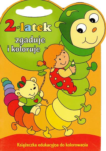 Książeczka edukacyjna. 2-latek zgaduje i koloruje