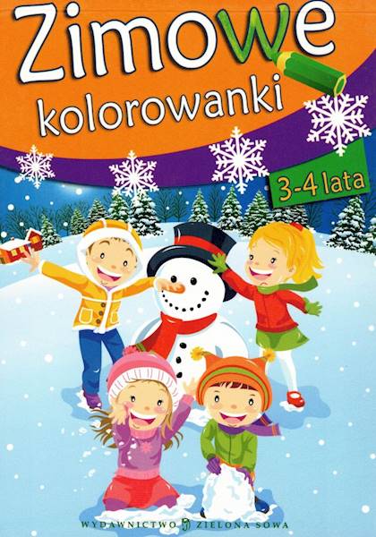 Zimowe kolorowanki 3-4 lat Zielona Sowa
