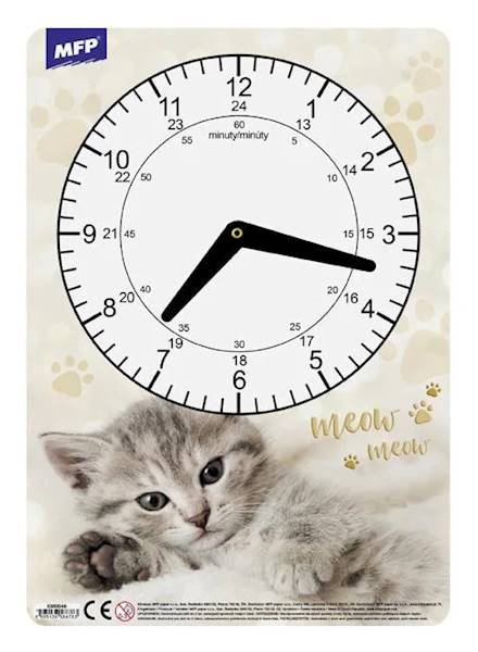 Zegar dziecięcy MFP Meow Kotek