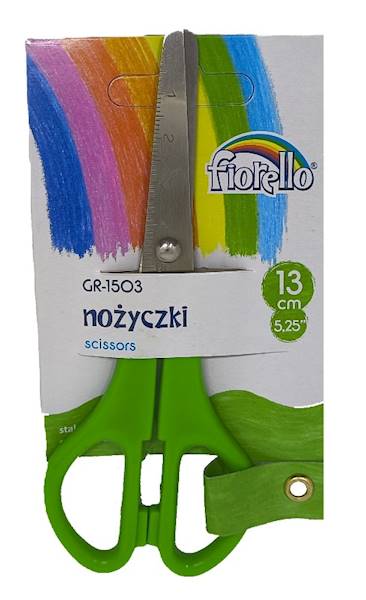 Nożyczki szkolne Grand Fiorello 13cm zielony