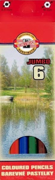 Kredki ołówkowe  6 kol. KIN Omega Jumbo