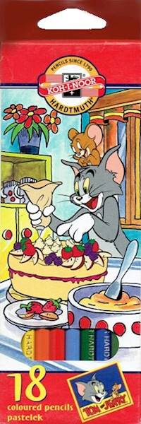 Kredki ołówkowe 18 kol. KIN Tom & Jerry