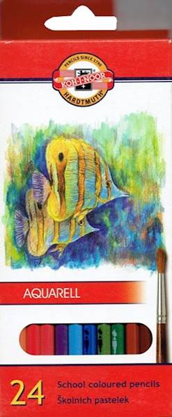 Kredki ołówkowe 24 kol. KIN Aquarell
