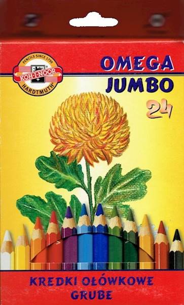 Kredki ołówkowe 24 kol. KIN Omega Jumbo