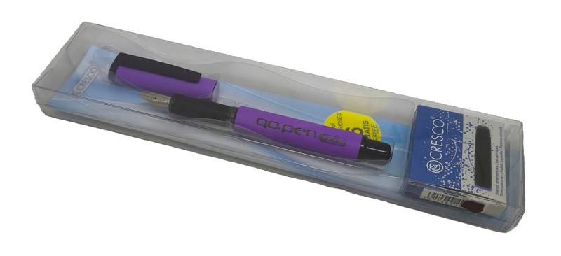 Pióro wieczne Go Pen Colors + 6 naboi fiolet-czarn