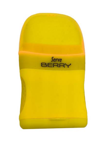 Temperówka podwójna z gumką Berry żółty