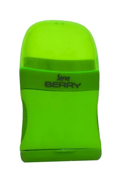 Temperówka podwójna z gumką Berry zielony