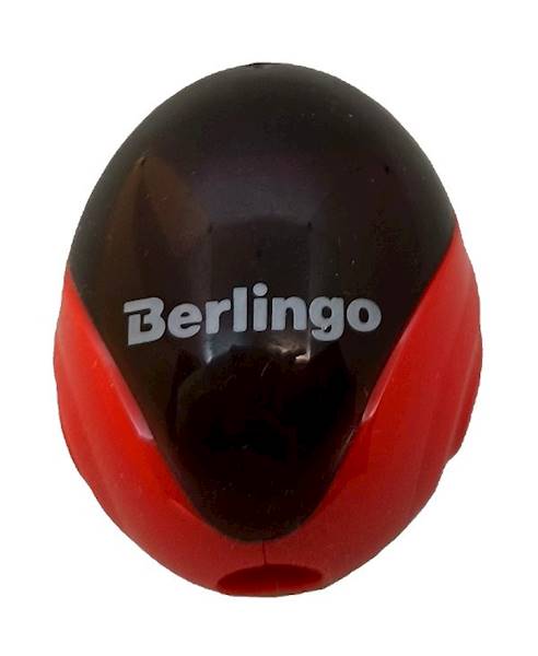 Temperówka Berlingo Round z pojemnikiem czerwony