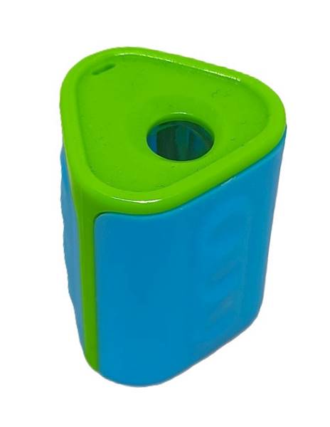 Temperówka Centrum plastikowa pojedyńcza nieb-ziel