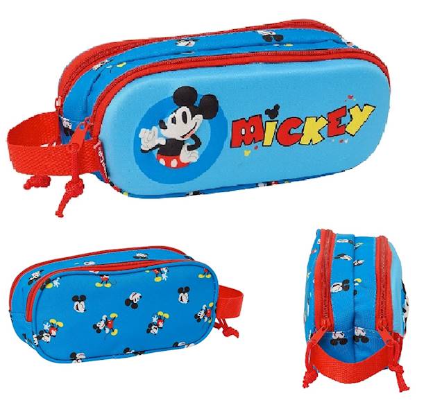 Piórnik saszetka podwójny 3D Mickey Mouse