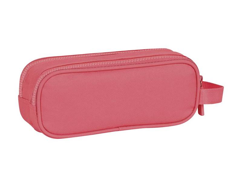 Piórnik saszetka podwójna Basic malinowy