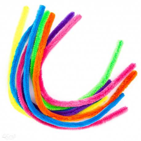 Druciki kreatywne 0,6x50cm 16szt neon mix kolorów
