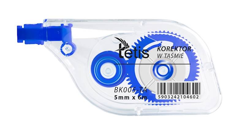 Korektor w taśmie TETIS 5mm*6m BK005 niebieski