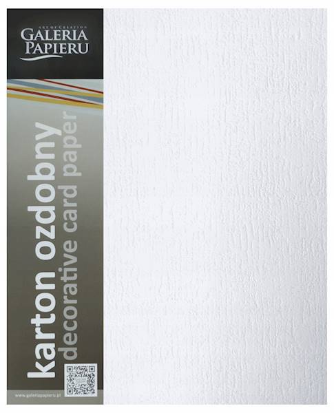 Karton ozdobny GP CZERPANY biały 180g 20 ark.