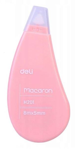 Korektor w taśmie 5mm x 8m Macaron Deli różowa