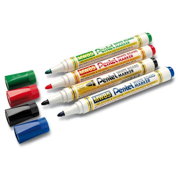 Marker do tablic MW85-4W mix kolorów (4szt) PENTEL