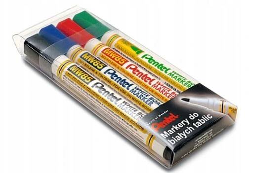 Marker do tablic MW85-4W mix kolorów (4szt) PENTEL