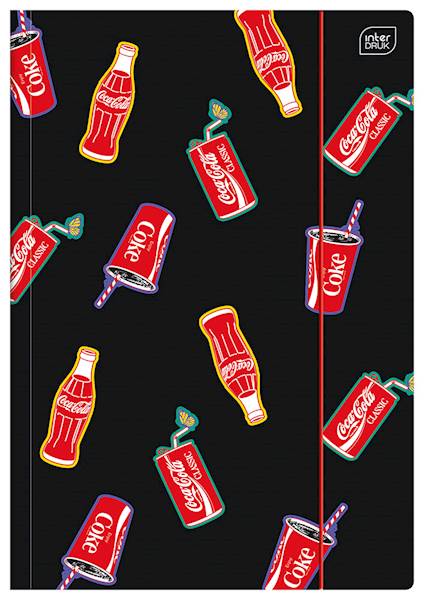 Teczka z gumką A4 zw Interdruk Coca Cola czarna