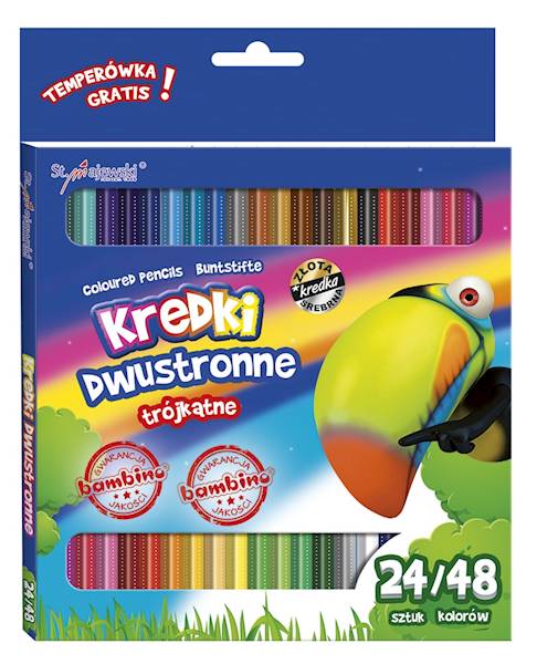kredki bambino 24szt./48 kol. Majewski Tukan