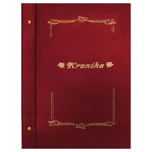 Kronika A4/250*345/ pionowa złocona bordowa