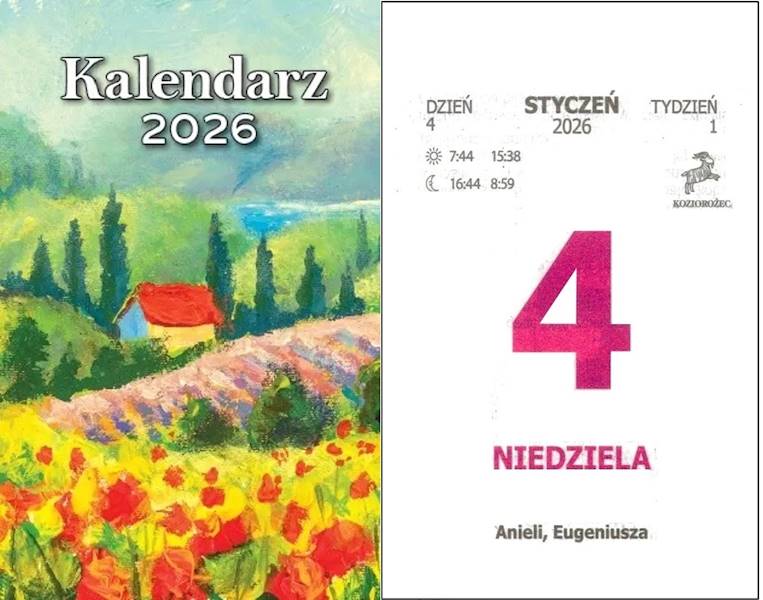 Kalendarz 2026 Artsezon Zdzierak Akwarela