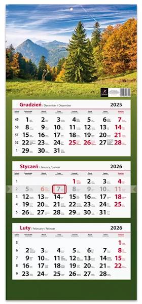 Kalendarz 2026 Artsezon Trójdzielny Góry Las