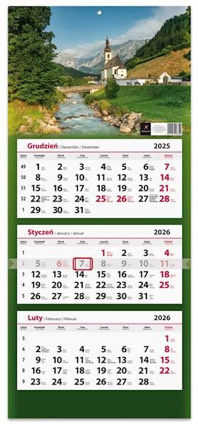 Kalendarz 2026 Artsezon Trójdzielny Góry Kościół