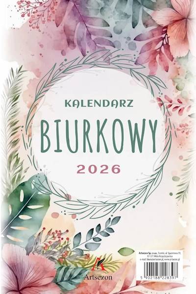 Kalendarz 2026 Artsezon biurkowy A5 stojący Liście