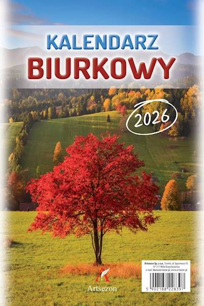 Kalendarz 2026 Artsezon biurkowy A5 stojący Drzewo