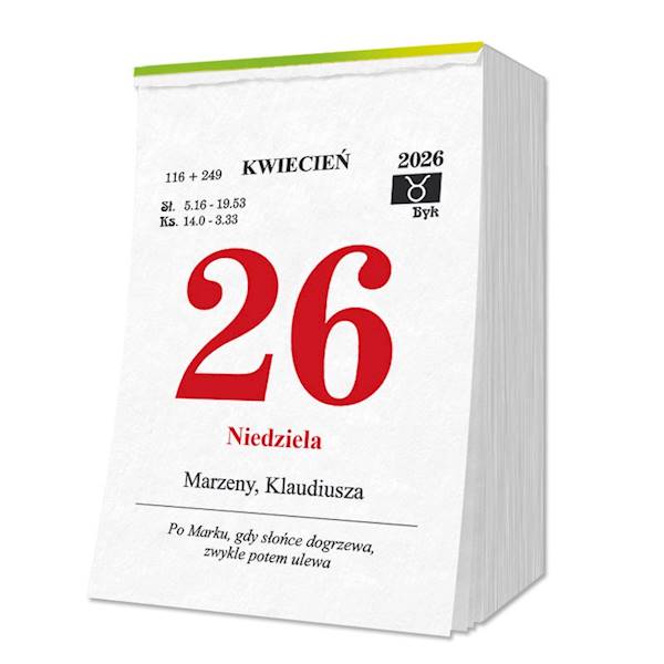 Kalendarz 2026 Sapt Zdzierak SD2 