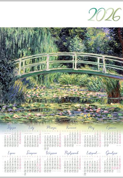 Kalendarz 2026 Lucrum Jednoplanszowy Monet Mostek
