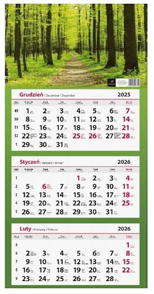 Kalendarz 2026 Artsezon Trójdzielny Las