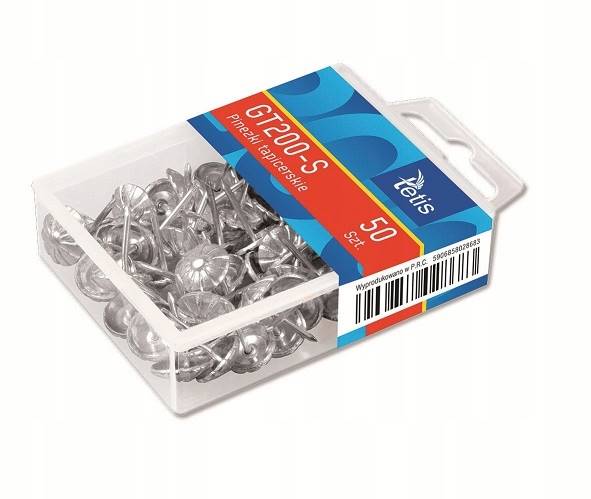 Pinezki tapicerskie 50szt. srebrne