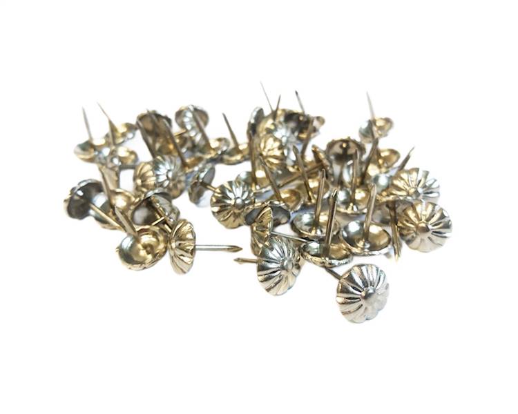 Pinezki tapicerskie 50szt. srebrne