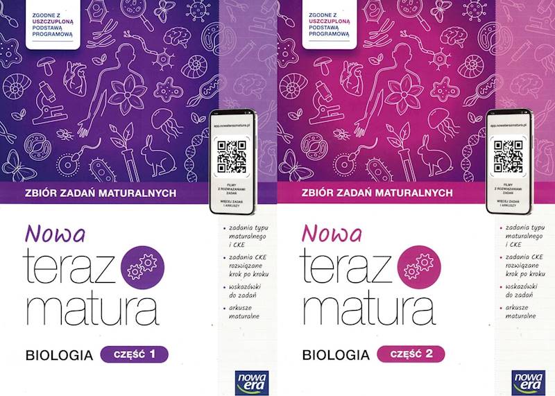 Nowa Teraz Matura 2025 Biologia Zbiór zadań 1 i 2