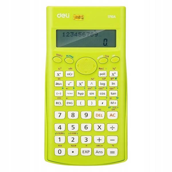 Kalkulator naukowy 12-cyfrowy zielony DELI