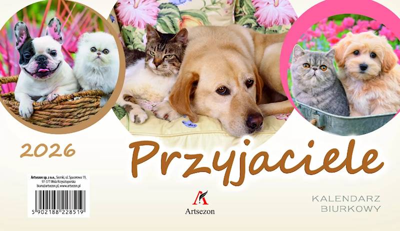 Kalendarz 2026 Artsezon biurkowy 19,5x11 Przyjacie