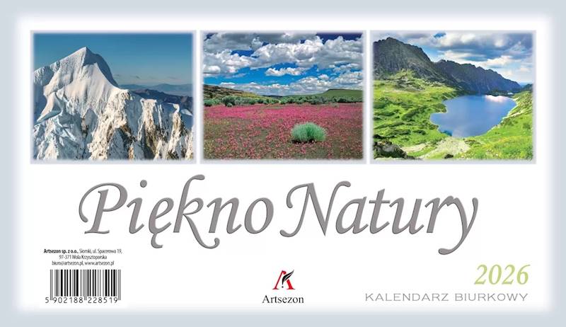 Kalendarz 2026 Artsezon biurkowy 19,5x11 Piekno Na