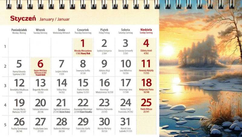 Kalendarz 2026 Artsezon biurkowy 19,5x11 Pejzaże